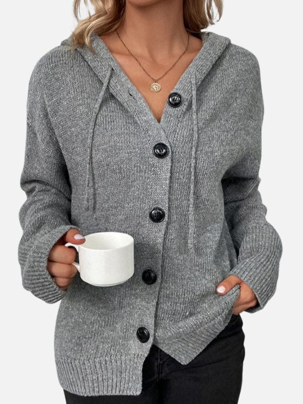 Fleur | Gebreid Vest met Capuchon