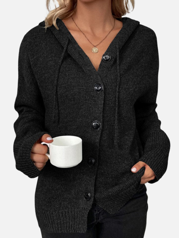 Fleur | Gebreid Vest met Capuchon