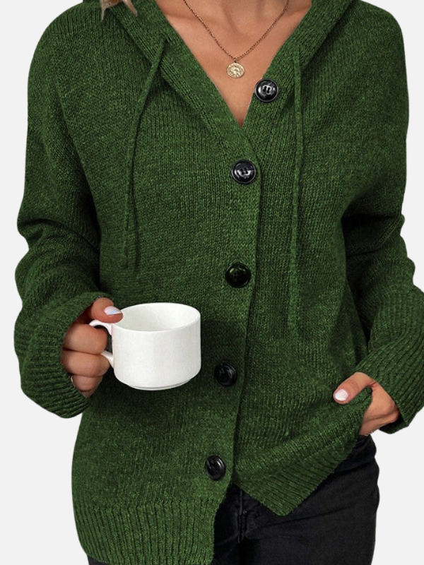 Fleur | Gebreid Vest met Capuchon