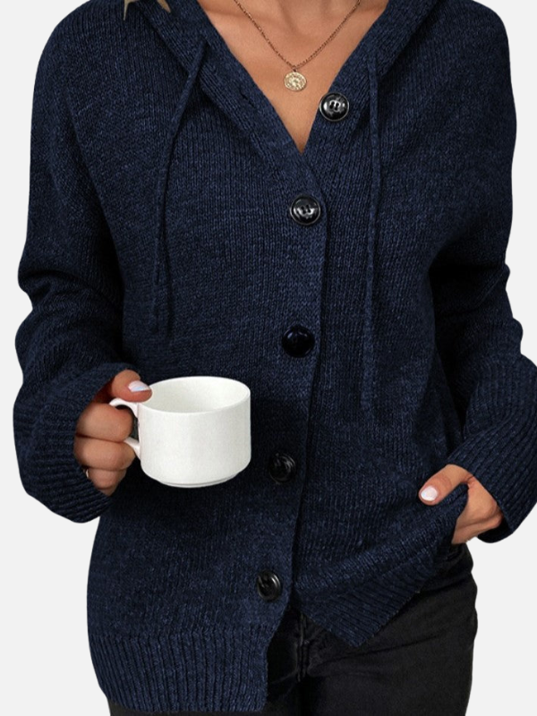 Fleur | Gebreid Vest met Capuchon