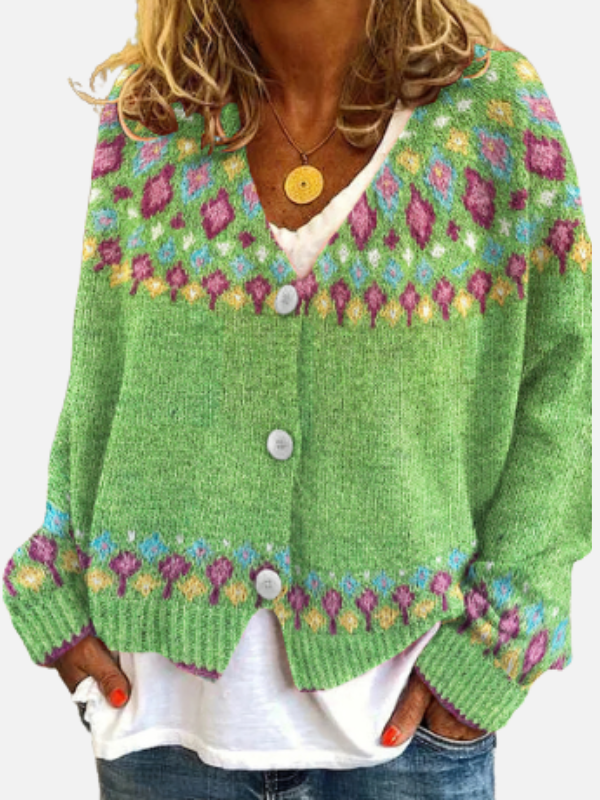 Fleur | Gebreid Vest met Noors Patroon
