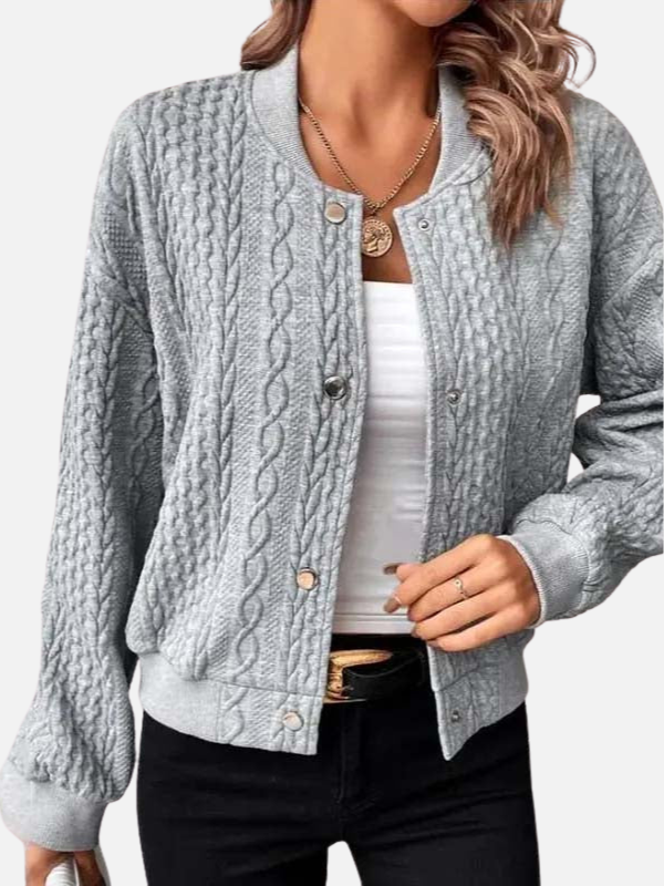 Eva | Gebreide Bomber met Kabelpatroon