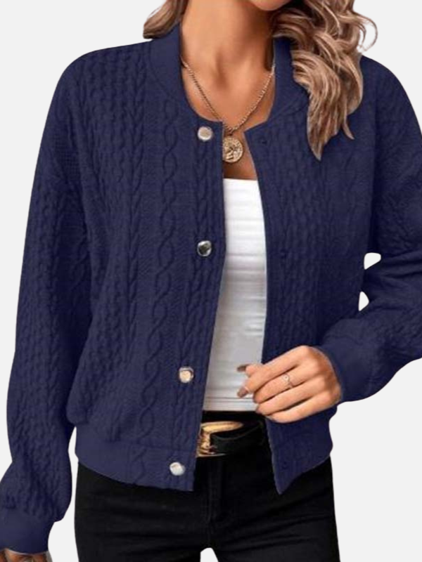 Eva | Gebreide Bomber met Kabelpatroon