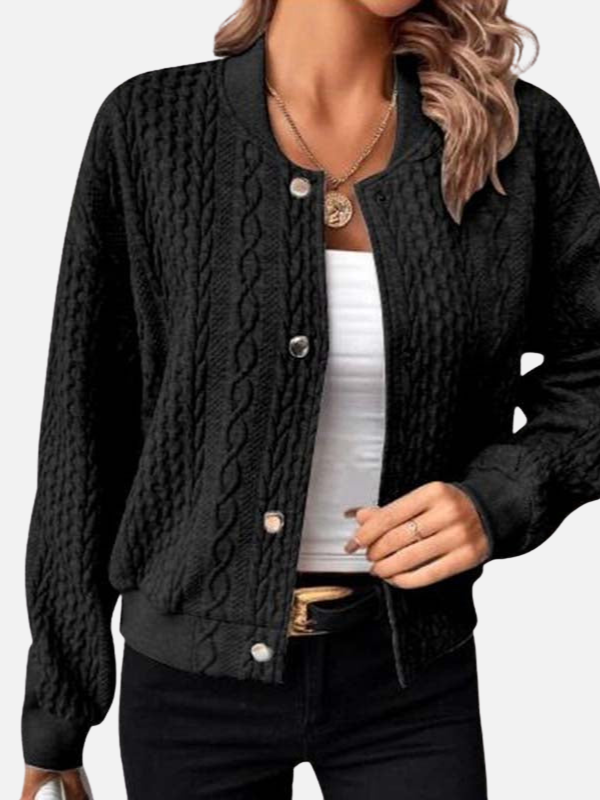 Eva | Gebreide Bomber met Kabelpatroon