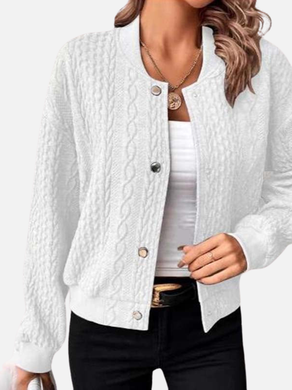 Eva | Gebreide Bomber met Kabelpatroon