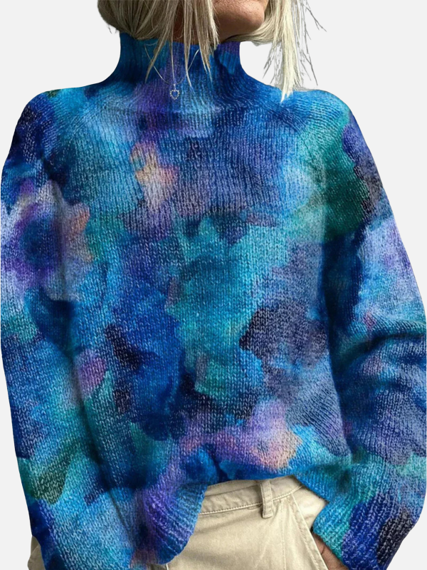 Emma | Gebreide Coltrui met Tie-Dye Print