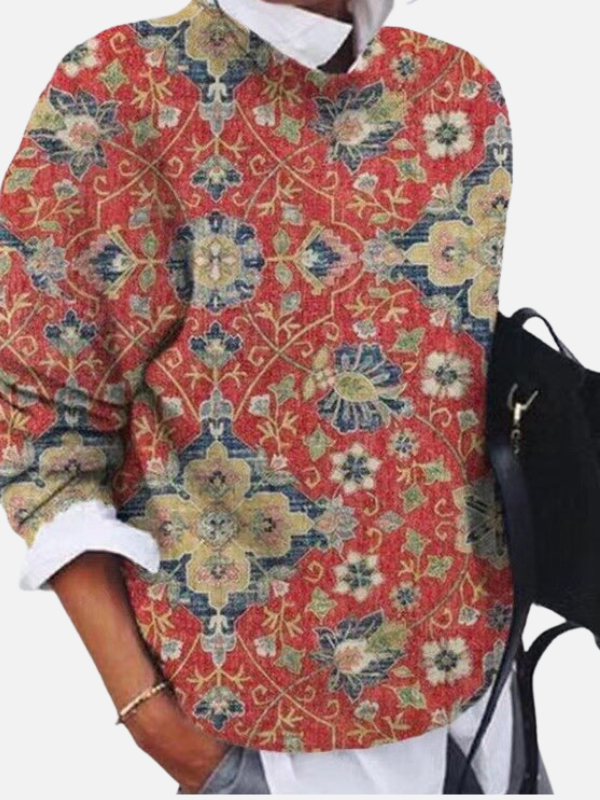 Fleur | Gebreide Trui met Bloemenprint