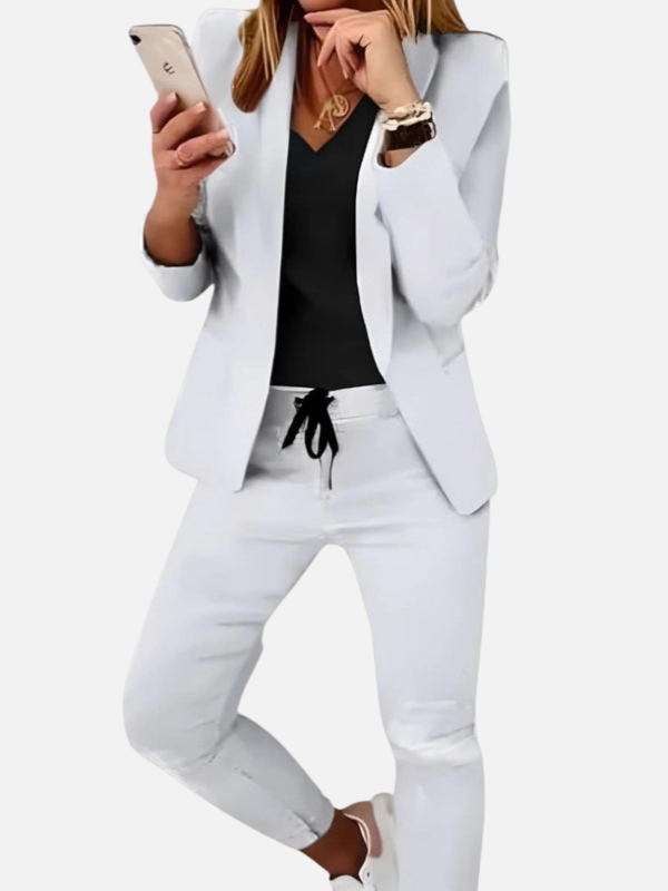 Sophie | Geruit Mantelpak met Blazer en Broek
