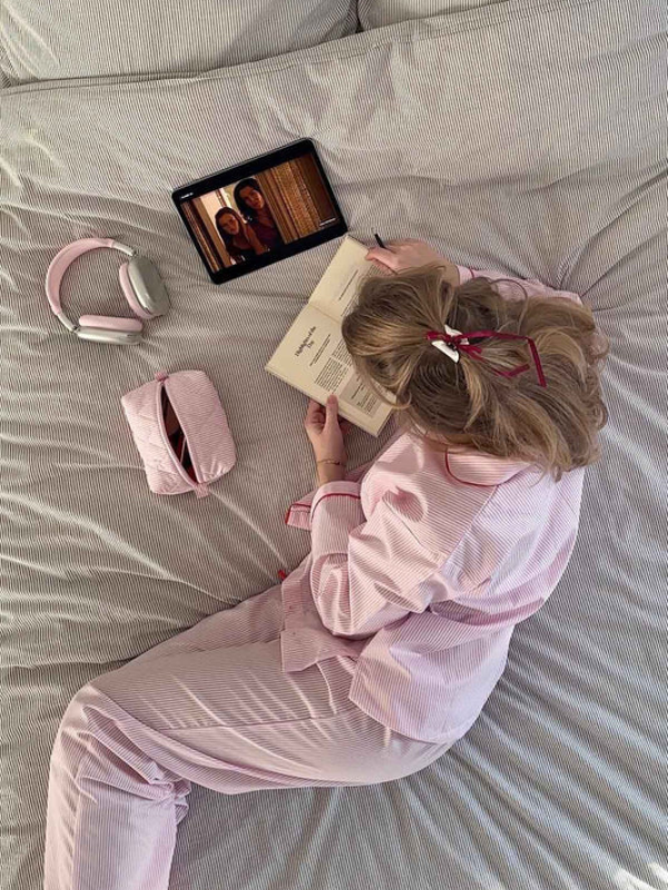 Sanne | Gestreepte Pyjama Set met Hartjes
