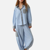 Sanne | Gestreepte Pyjamaset met Geruite Details