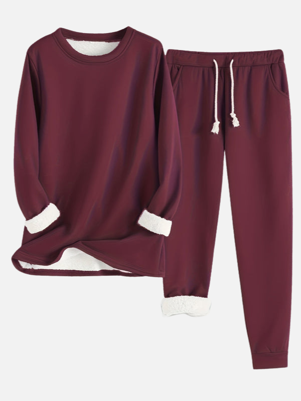 Sanne | Gevoerd Joggingpak met Trui en Broek