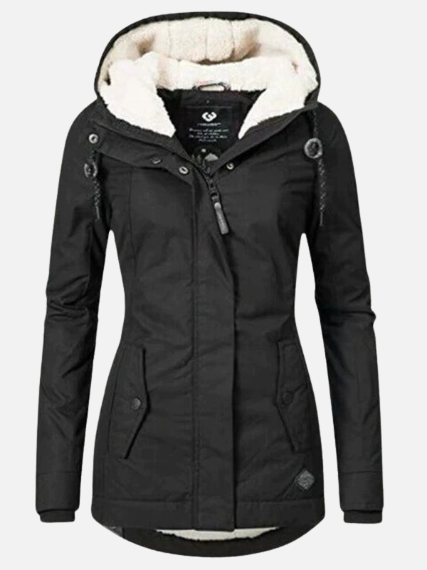 Sara | Gevoerde Parka met Capuchon en Teddyvoering