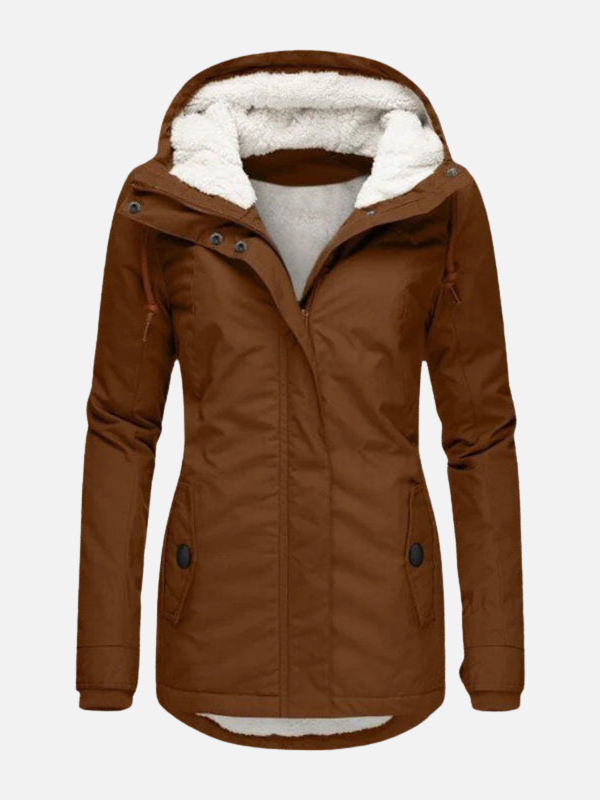 Sara | Gevoerde Parka met Capuchon en Teddyvoering