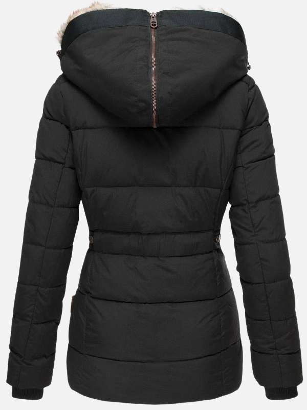 Anna | Gewatteerde Winterjas met Bontcapuchon
