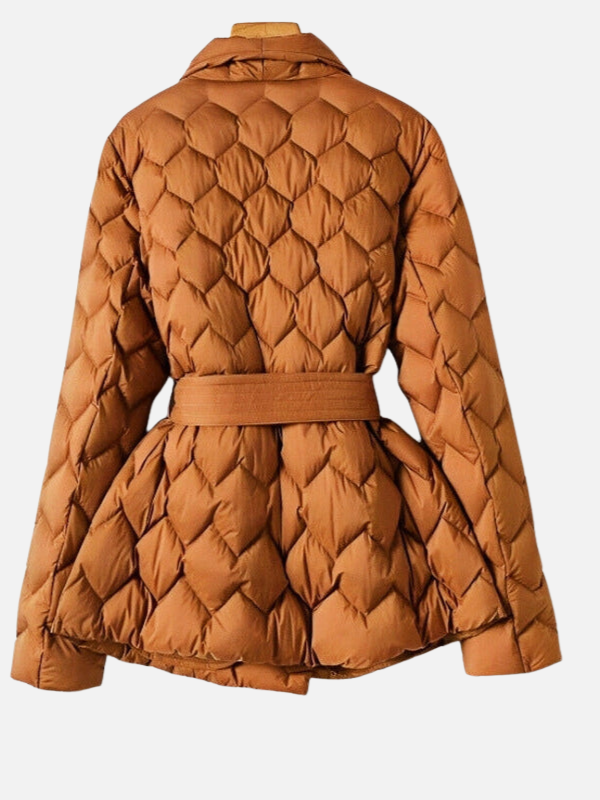 Gewatteerde Winterjas met Riem voor Dames