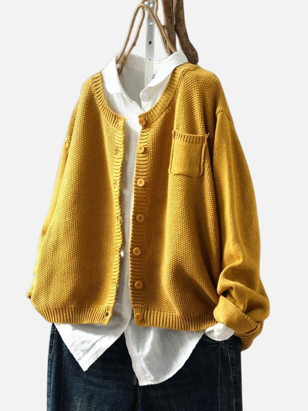 Fleur | Grofgebreid Oversized Knoopvest