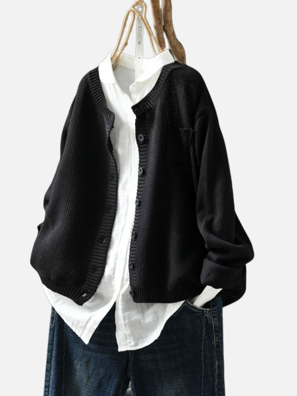 Fleur | Grofgebreid Oversized Knoopvest