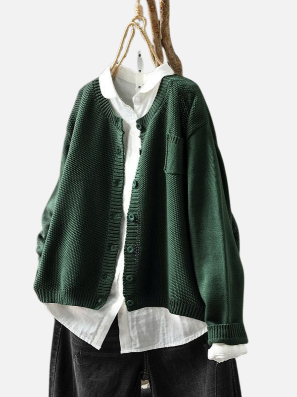 Fleur | Grofgebreid Oversized Knoopvest