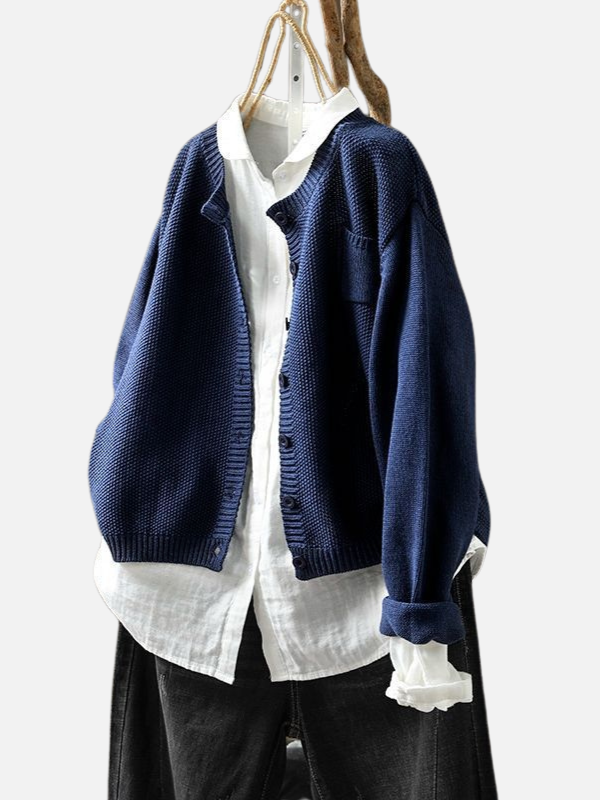 Fleur | Grofgebreid Oversized Knoopvest