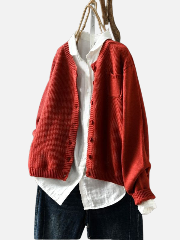 Fleur | Grofgebreid Oversized Knoopvest