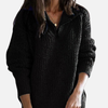 Sara | Halfzip Trui met Capuchon