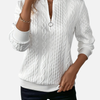 Nina | Halfzip Trui met Kabelpatroon