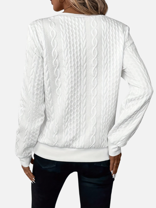 Nina | Halfzip Trui met Kabelpatroon