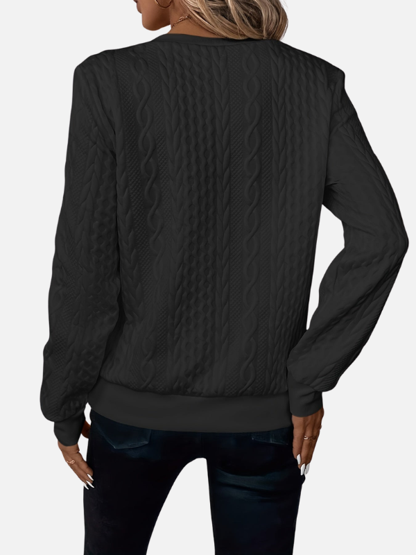 Nina | Halfzip Trui met Kabelpatroon