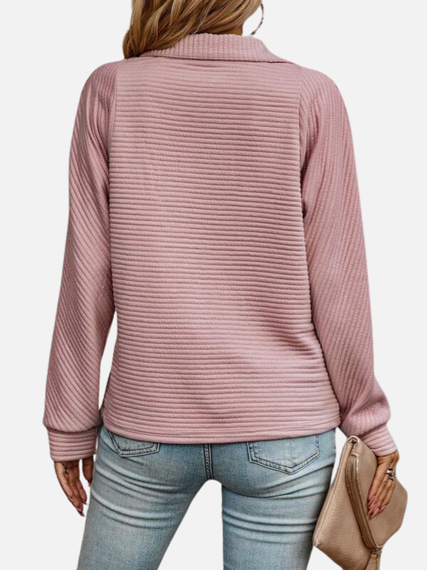 Sara | Halfzip Trui met Ritssluiting