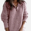 Sara | Halfzip Trui met Staande Kraag
