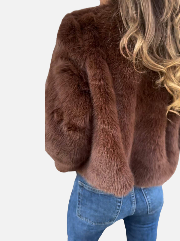 Lotte | Imitatiebontjas met Hoge Kraag en Rits