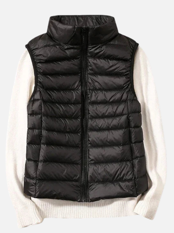 Sara | Gewatteerde Bodywarmer met Rits