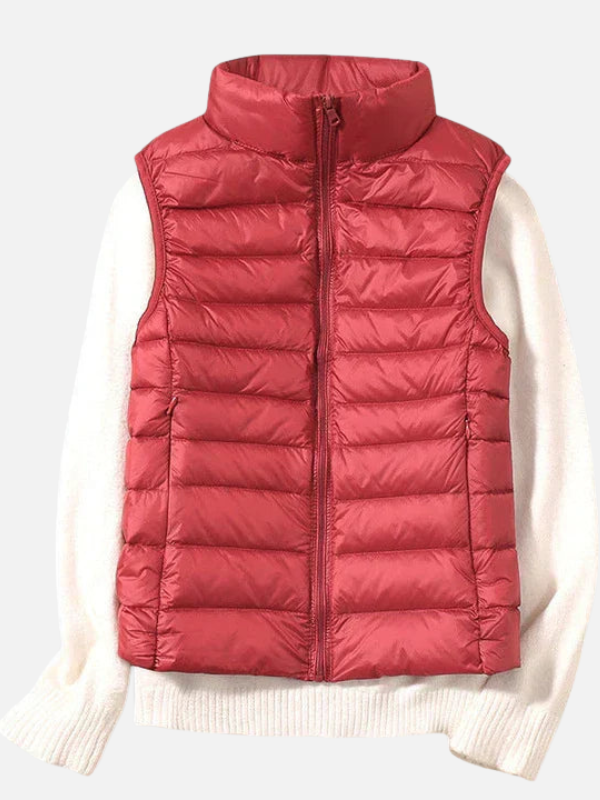 Sara | Gewatteerde Bodywarmer met Rits