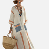 Sara | Kaftan Maxi-Jurk met V-Hals