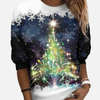 Iris | Kersttrui met Kerstboom Print