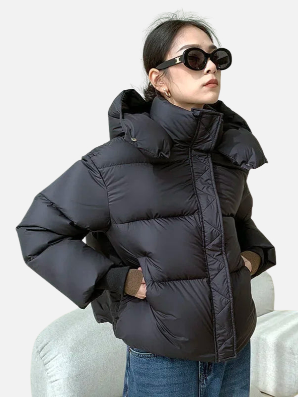 Nina | Kort Oversized Pufferjack met Capuchon