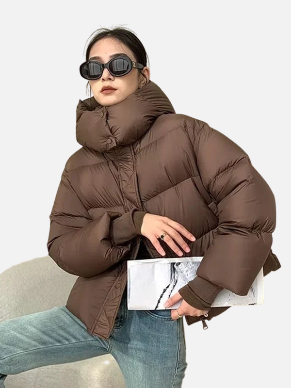 Nina | Kort Oversized Pufferjack met Capuchon