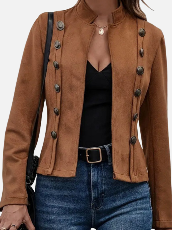 Anna | Korte Militaire Blazer met Sierknopen