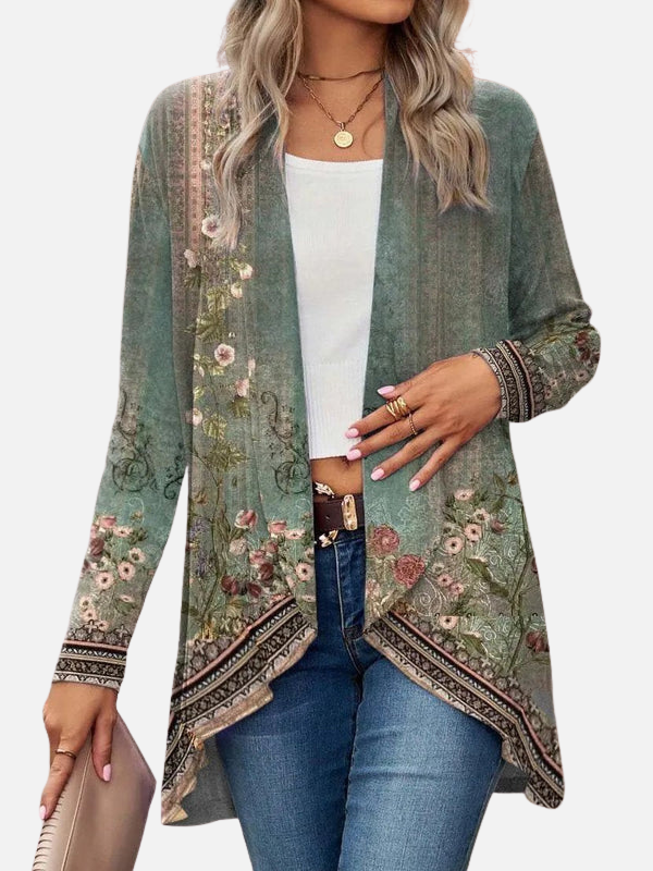 Fleur | Lang Kimono Vest met Bloemenprint