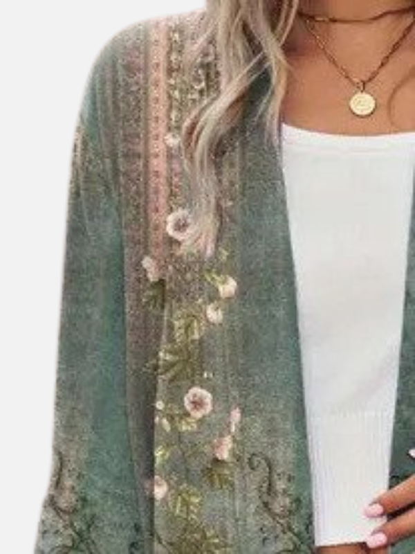 Fleur | Lang Kimono Vest met Bloemenprint