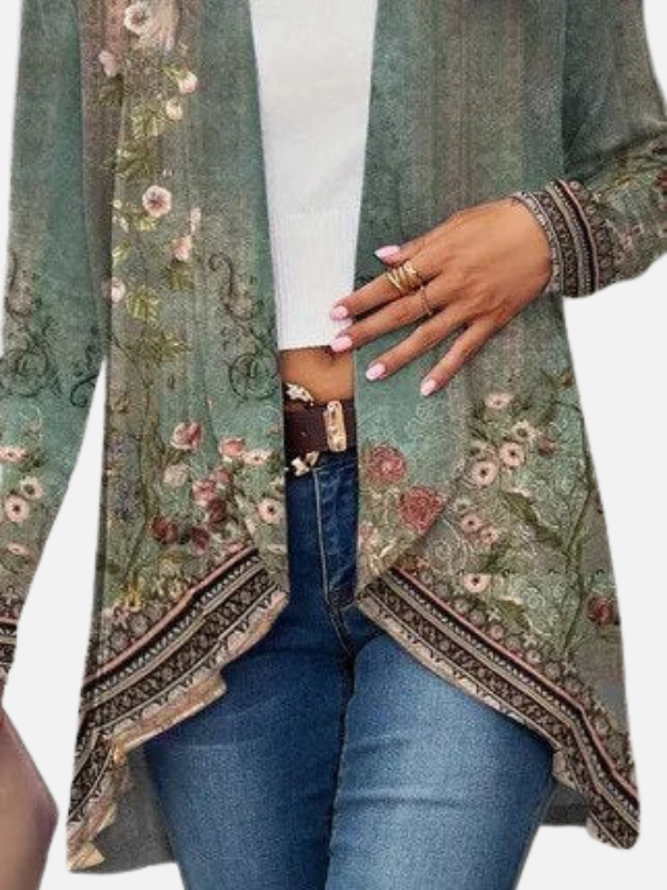 Fleur | Lang Kimono Vest met Bloemenprint
