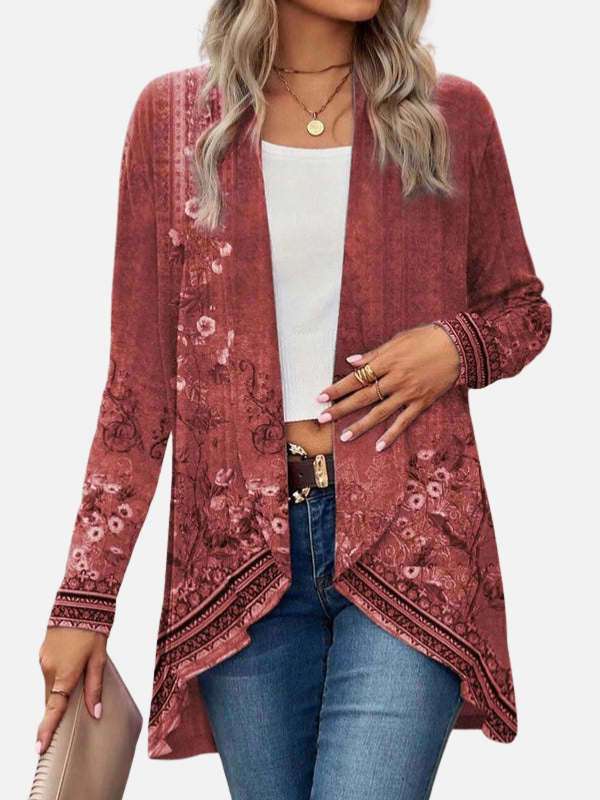Fleur | Lang Kimono Vest met Bloemenprint