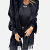 Lotte | Lang Pluche Gebreid Vest met Franjes