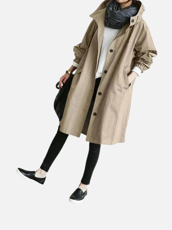 Iris | Lange Oversized Jas met Capuchon