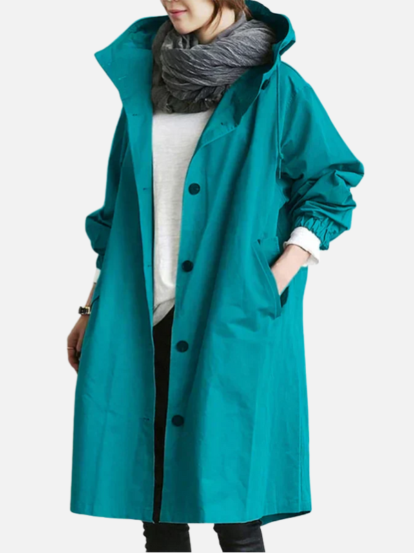 Iris | Lange Oversized Jas met Capuchon
