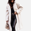 Emma | Lange Teddy Winterjas met Revers