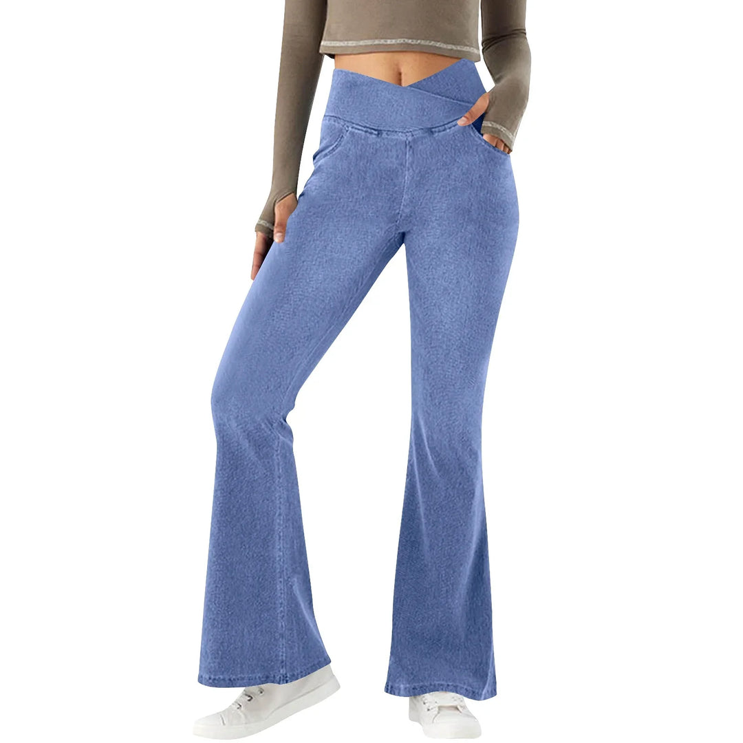 Veronica | Elastische Flatterende Flared Broek