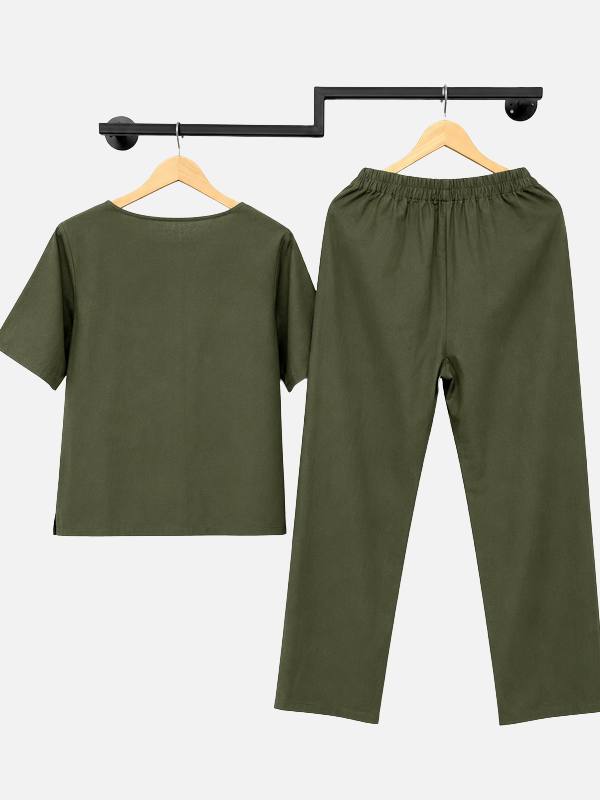 Sara | Linnen Co-ord Set met Top en Broek