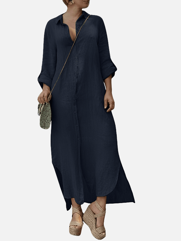 Sara | Linnen Maxi Blousejurk