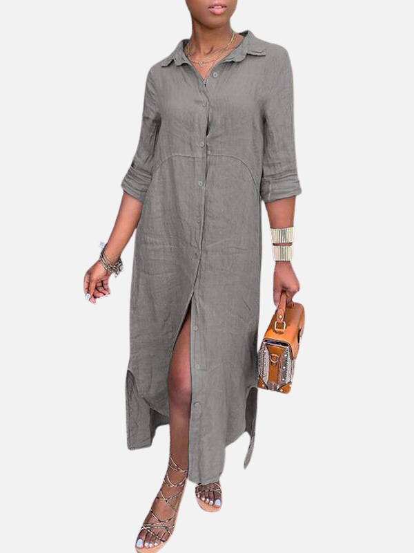 Sara | Linnen Maxi Blousejurk